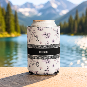 40oz insulated travel mug stainless steel insulated tumbler — personalized blue floral wreath sustainable water bottles reusable drinkware