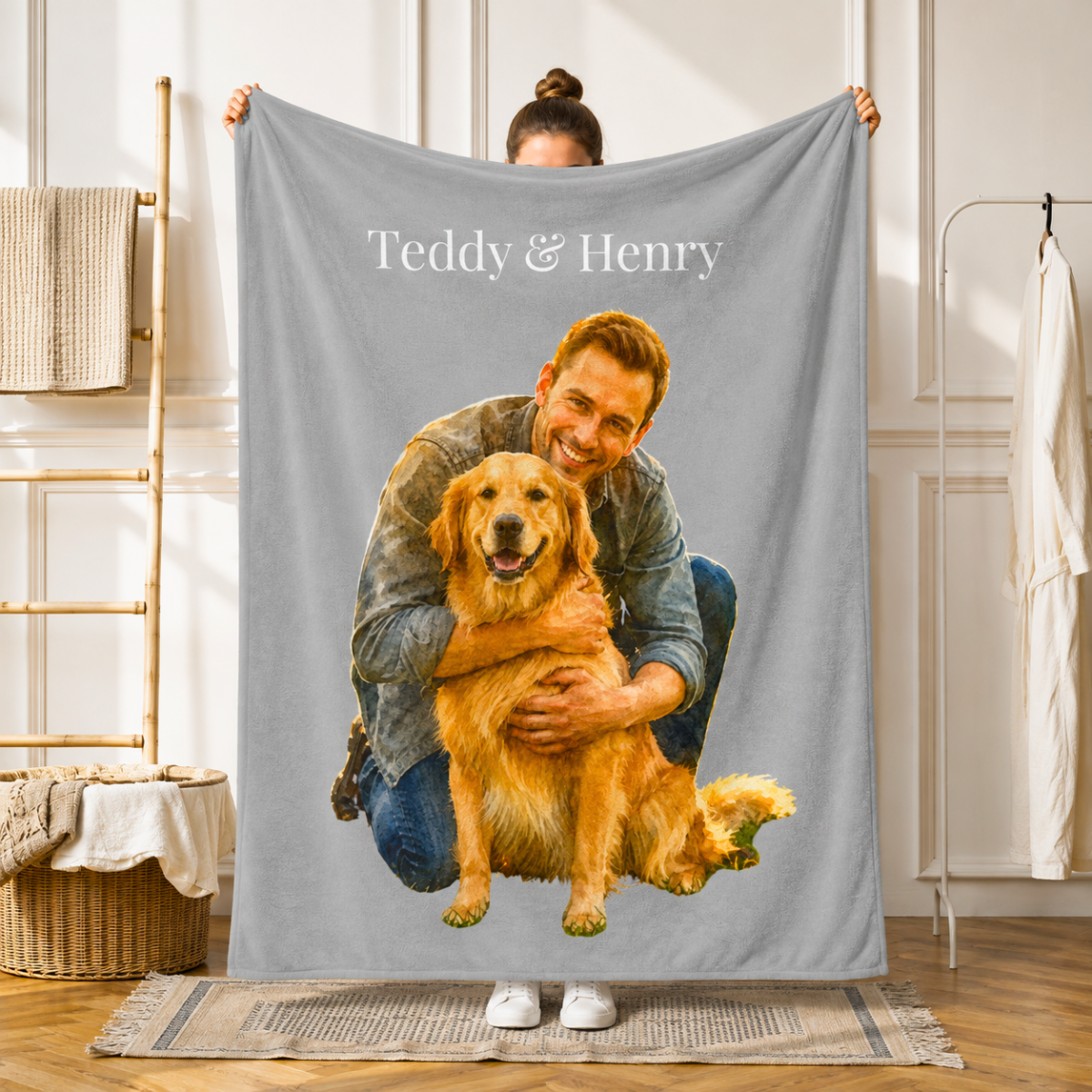 custom photo color blanket using photo + name custom photo color blanket using photo + name