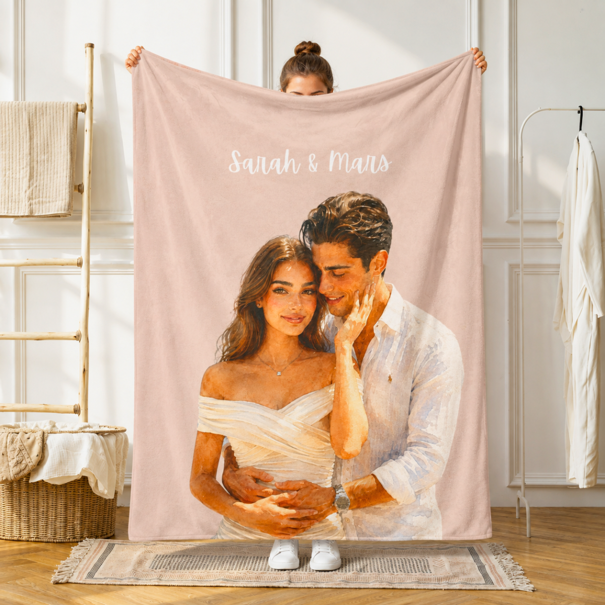 custom photo color blanket using photo + name custom photo color blanket using photo + name