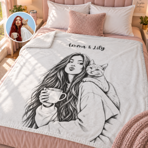 custom photo blanket using your photo + name