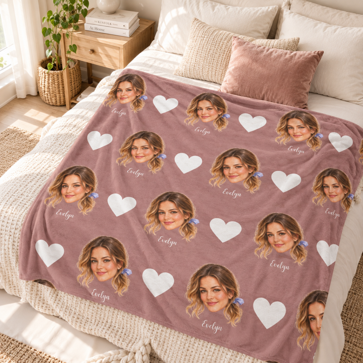 custom patterned photo color blanket using your photo + name custom patterned photo color blanket using your photo + name