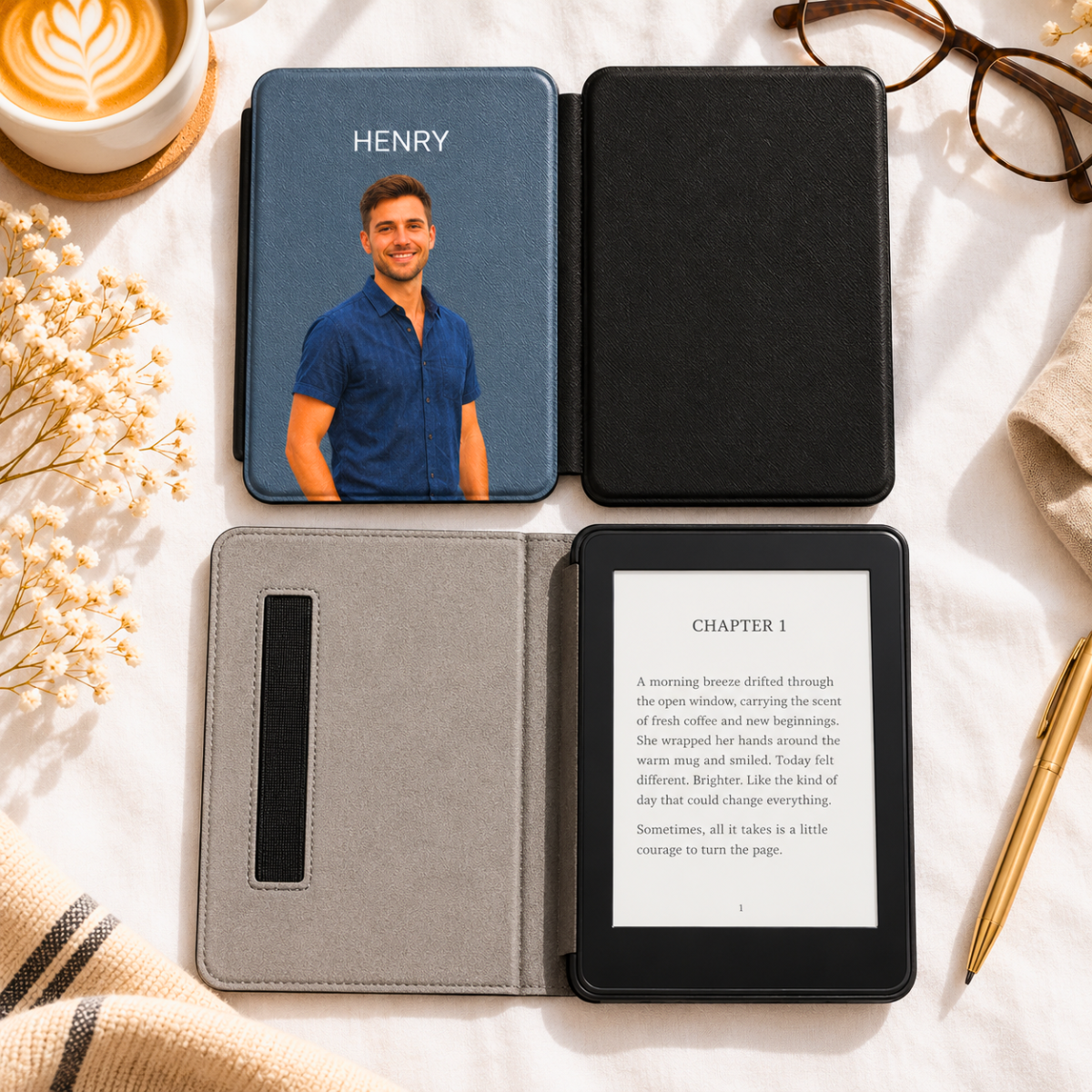 custom photo kindle case for colorsoft paperwhite (7") using your photo + name custom photo kindle case for colorsoft paperwhite (7") using your photo + name