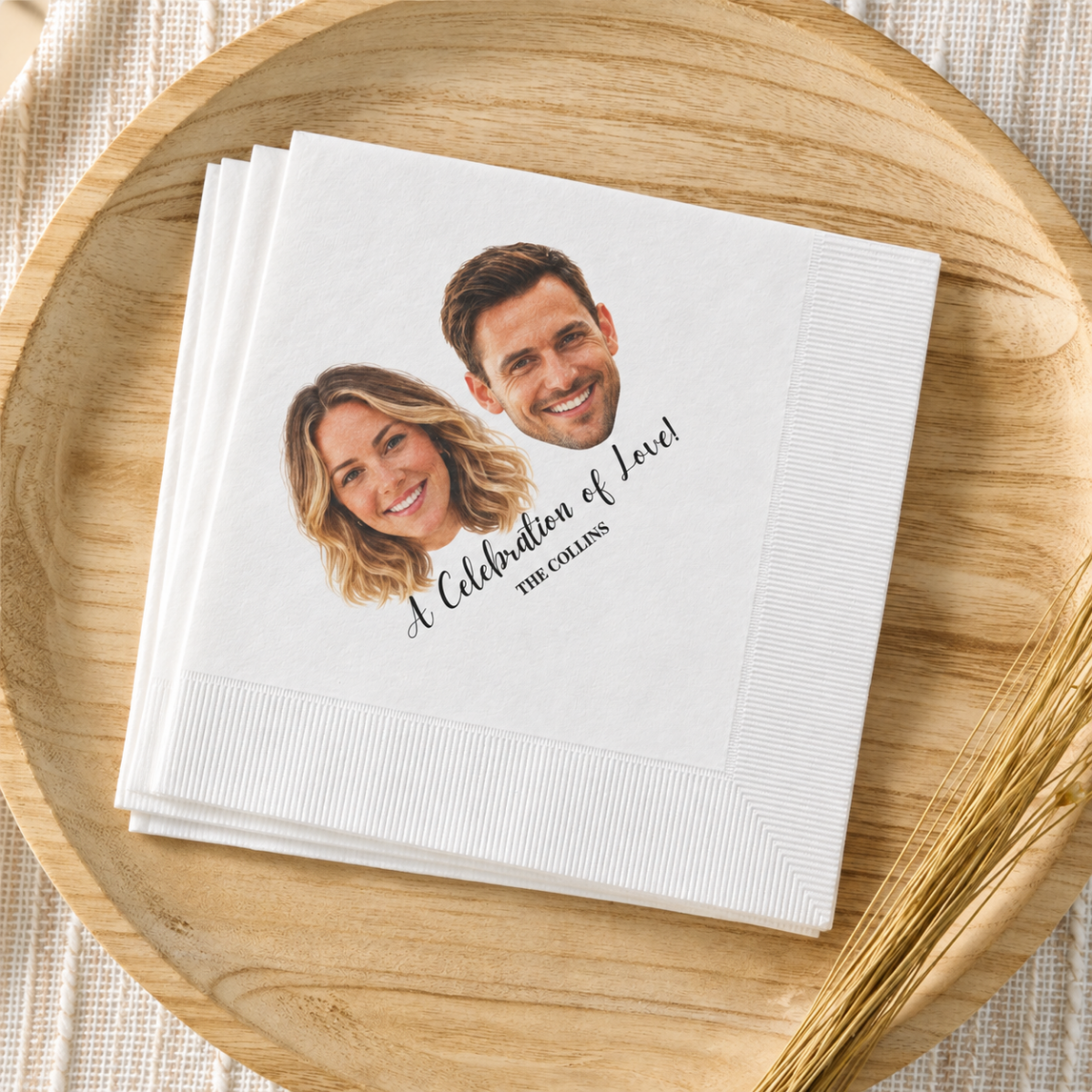 custom photo cocktail napkins using your photo + name custom photo cocktail napkins using your photo + name