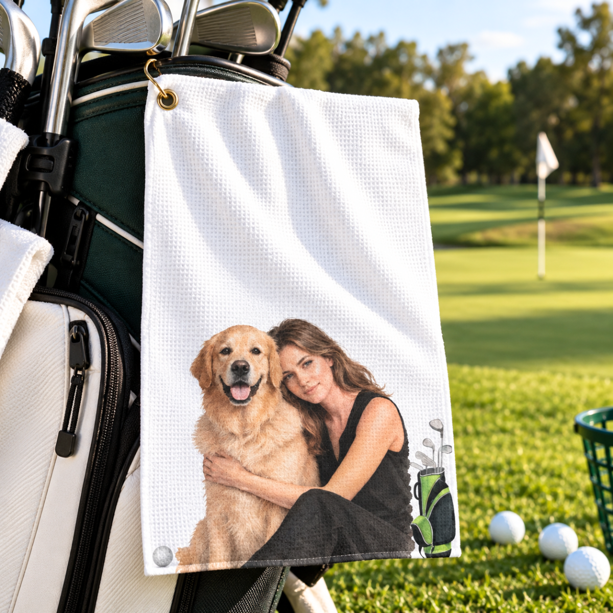 custom photo golf towel using your photo + name custom photo golf towel using your photo + name
