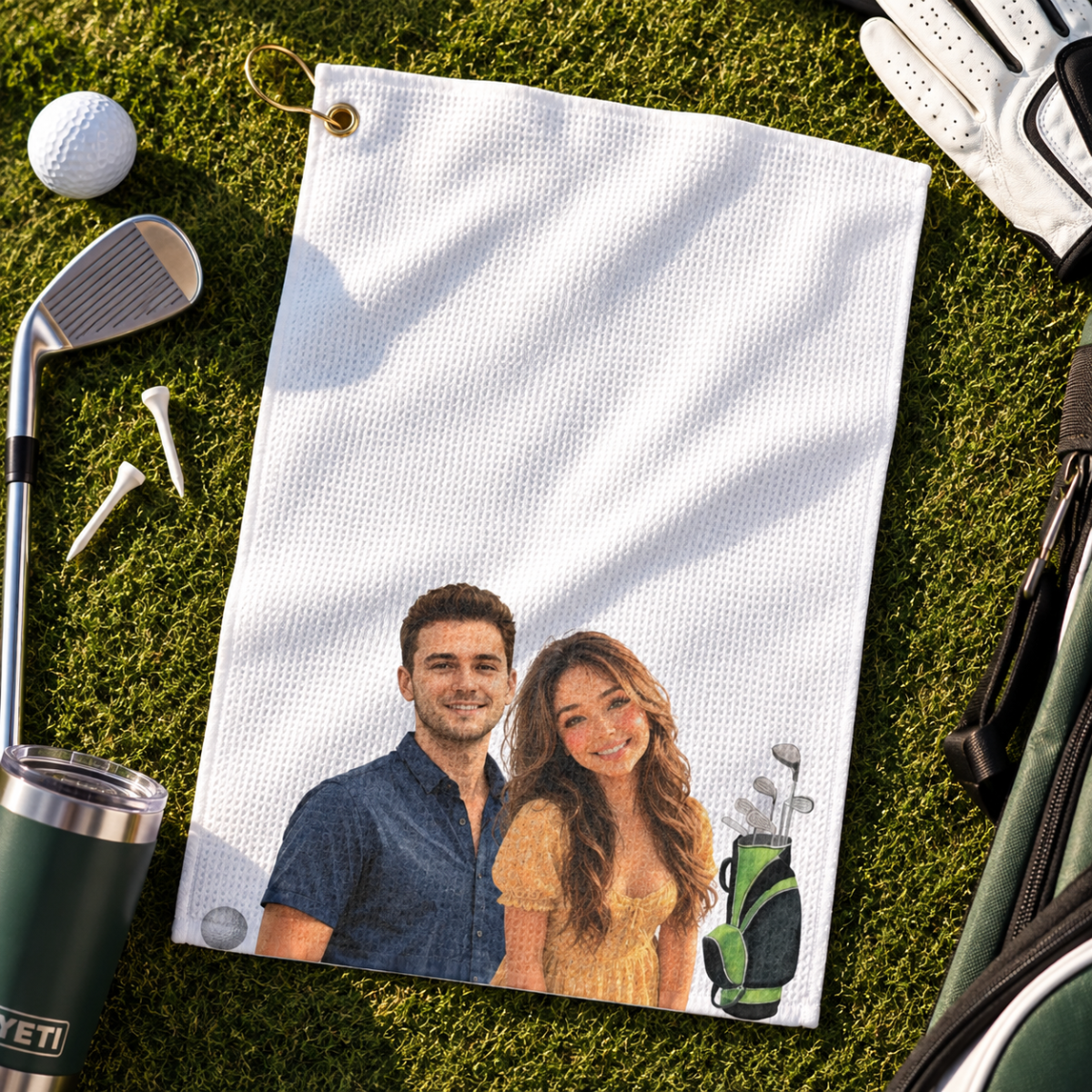 custom photo golf towel using your photo + name custom photo golf towel using your photo + name