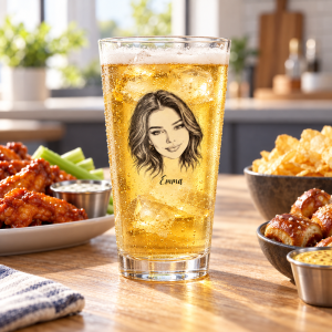 custom photo beer glasses using your photo + name