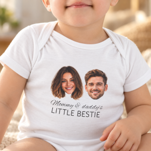 custom photo baby bodysuit using your photo + name