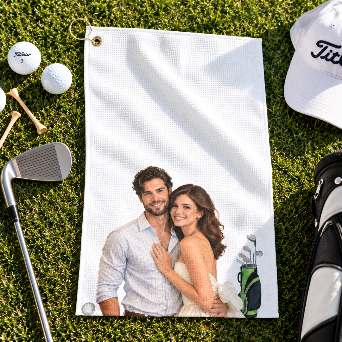 custom photo golf towel using your photo + name custom photo golf towel using your photo + name