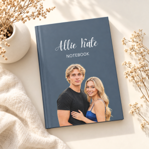 custom hardcover journal with your photo + name