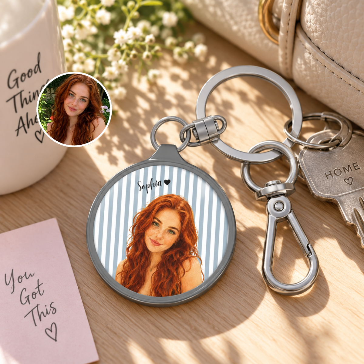 custom photo keychain using your photo, name custom photo keychain using your photo, name