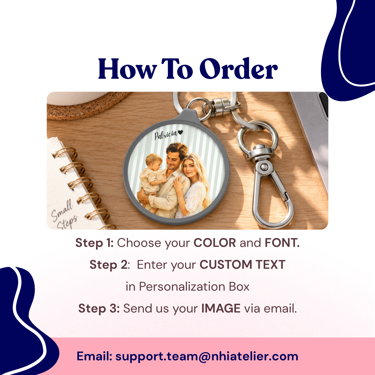 custom photo keychain using your photo, name custom photo keychain using your photo, name