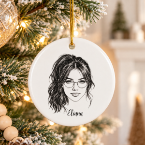 custom photo ornament using your photo + name