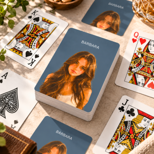 custom photo playing cards using your photo + name
