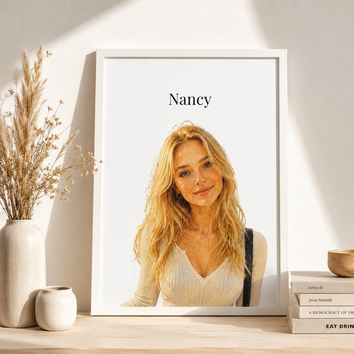 custom photo portrait using your photo + name custom photo portrait using your photo + name