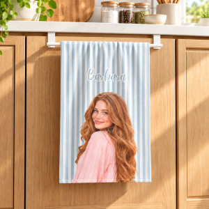 custom photo tea towel using your photo + name