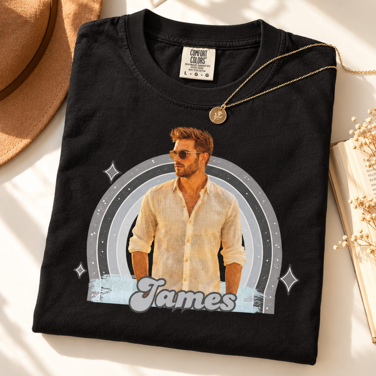 custom comfort colors vintage retro photo shirt your photo + name custom comfort colors vintage retro photo shirt your photo + name