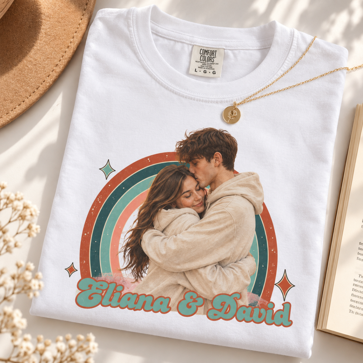 custom comfort colors vintage retro photo shirt your photo + name custom comfort colors vintage retro photo shirt your photo + name