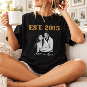 custom comfort colors photo moon t shirt using photo + name
