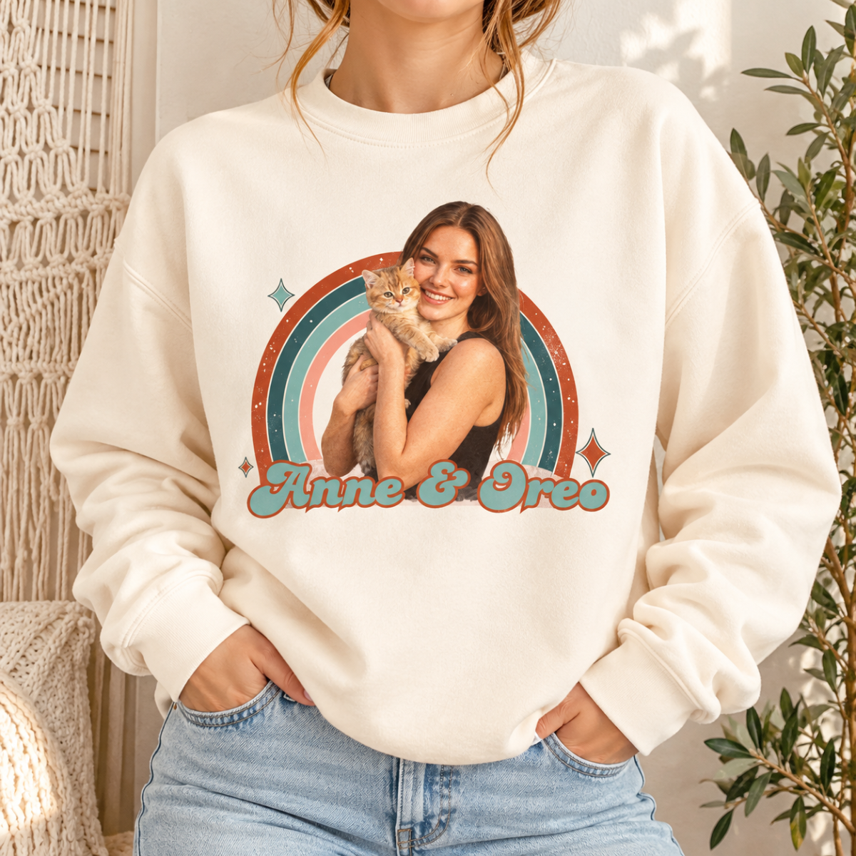 custom comfort colors vintage retro photo sweater using photo + name custom comfort colors vintage retro photo sweater using photo + name